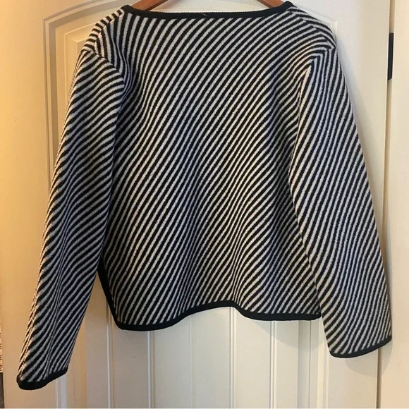 Striped Black and White Jacket - Picture 2 of 6